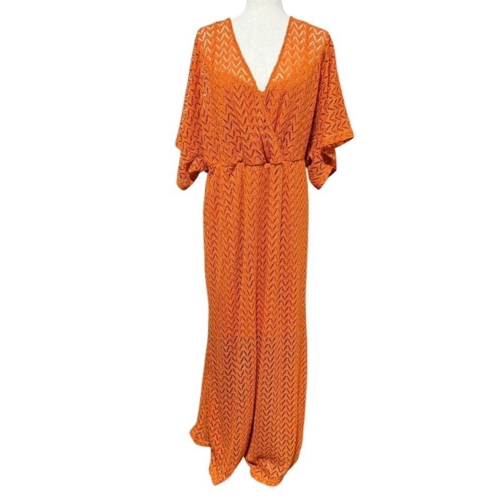Eloquii Orange Maxi Dress